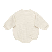 Quincy Mae Natural Henley Bubble Romper