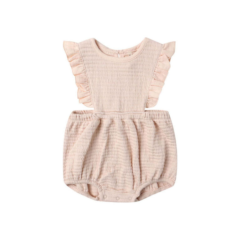 Quincy Mae Antique Ruffle Bubble Romper
