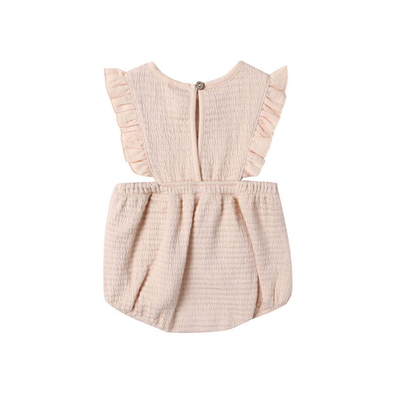Quincy Mae Antique Ruffle Bubble Romper