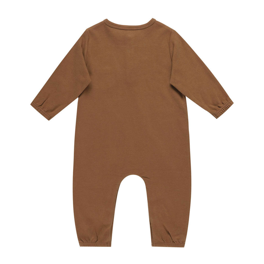 Quincy Mae Cinnamon Long Sleeve Pocket Jumpsuit