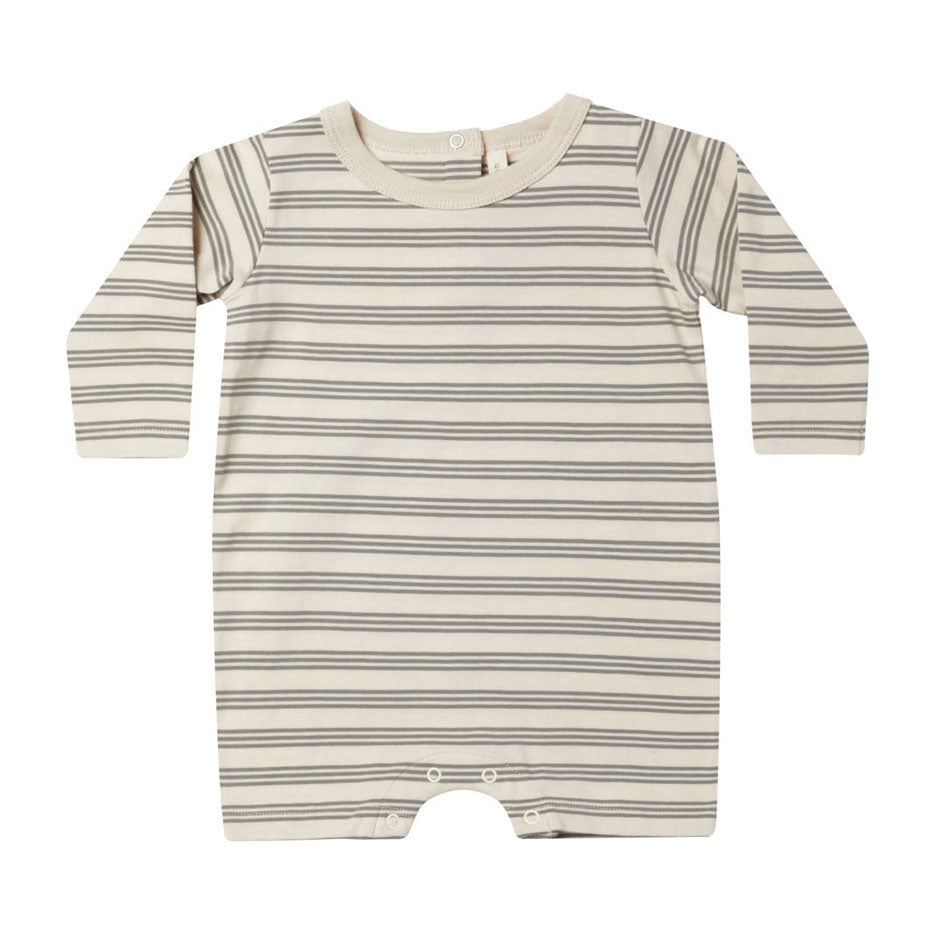 Quincy Mae Basil Stripe Long Sleeve Romper