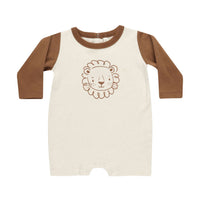 Quincy Mae Lion Long Sleeve Romper