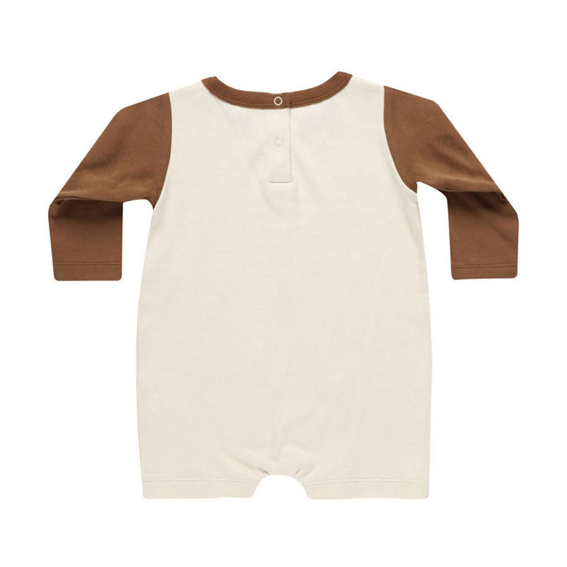 Quincy Mae Lion Long Sleeve Romper