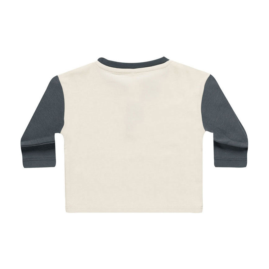 Quincy Mae Indigo Stripe Long Sleeve Henley Tee