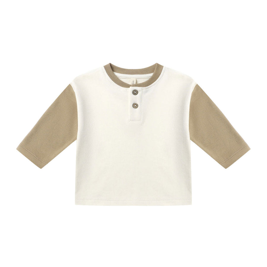 Quincy Mae Gold Henley Tee
