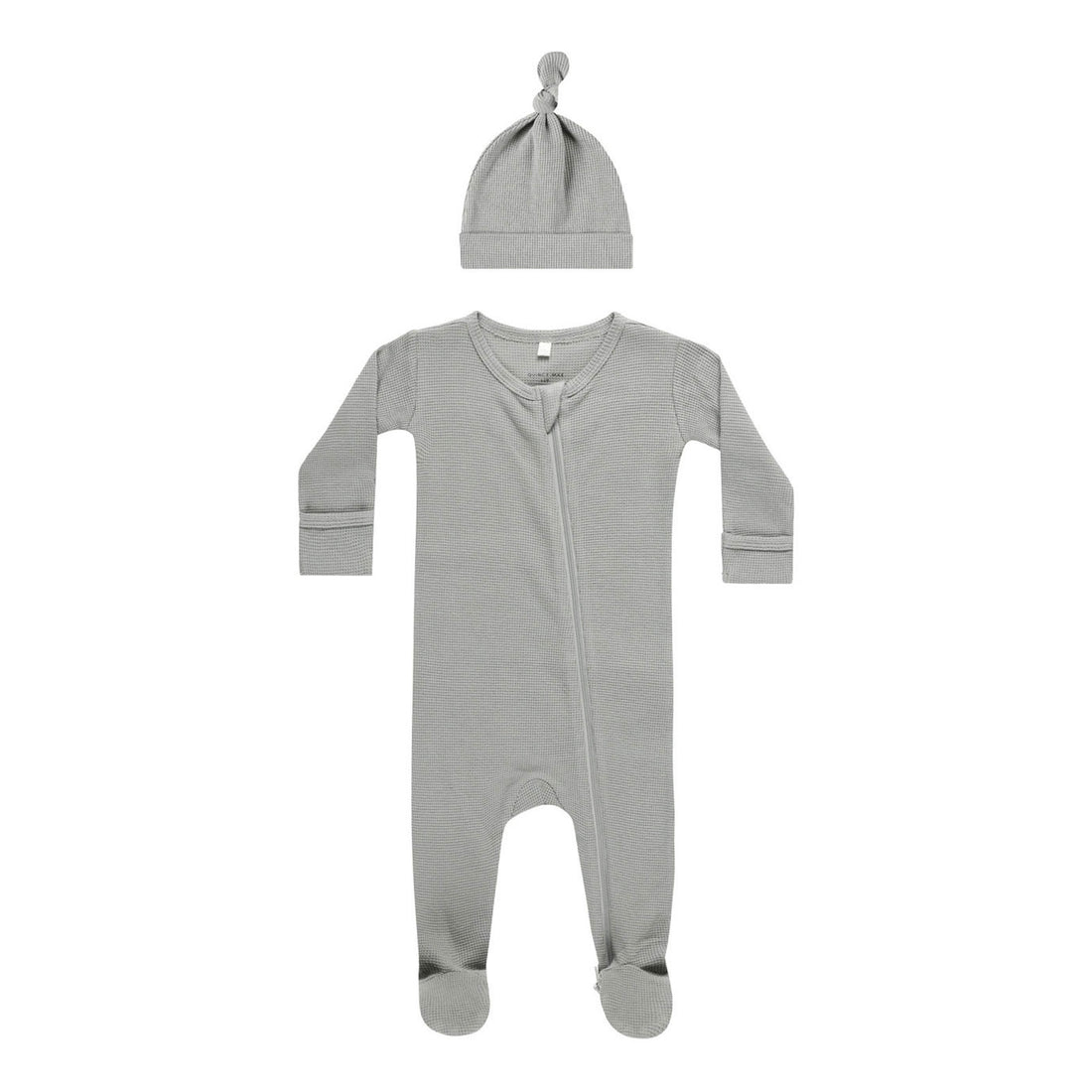 Quincy Mae Dusty Blue Waffle Sleep Set