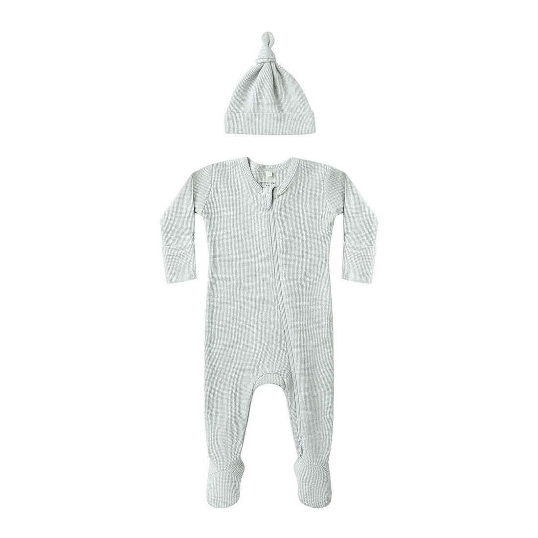 Quincy Mae Ice Blue Waffle Sleep Baby Set