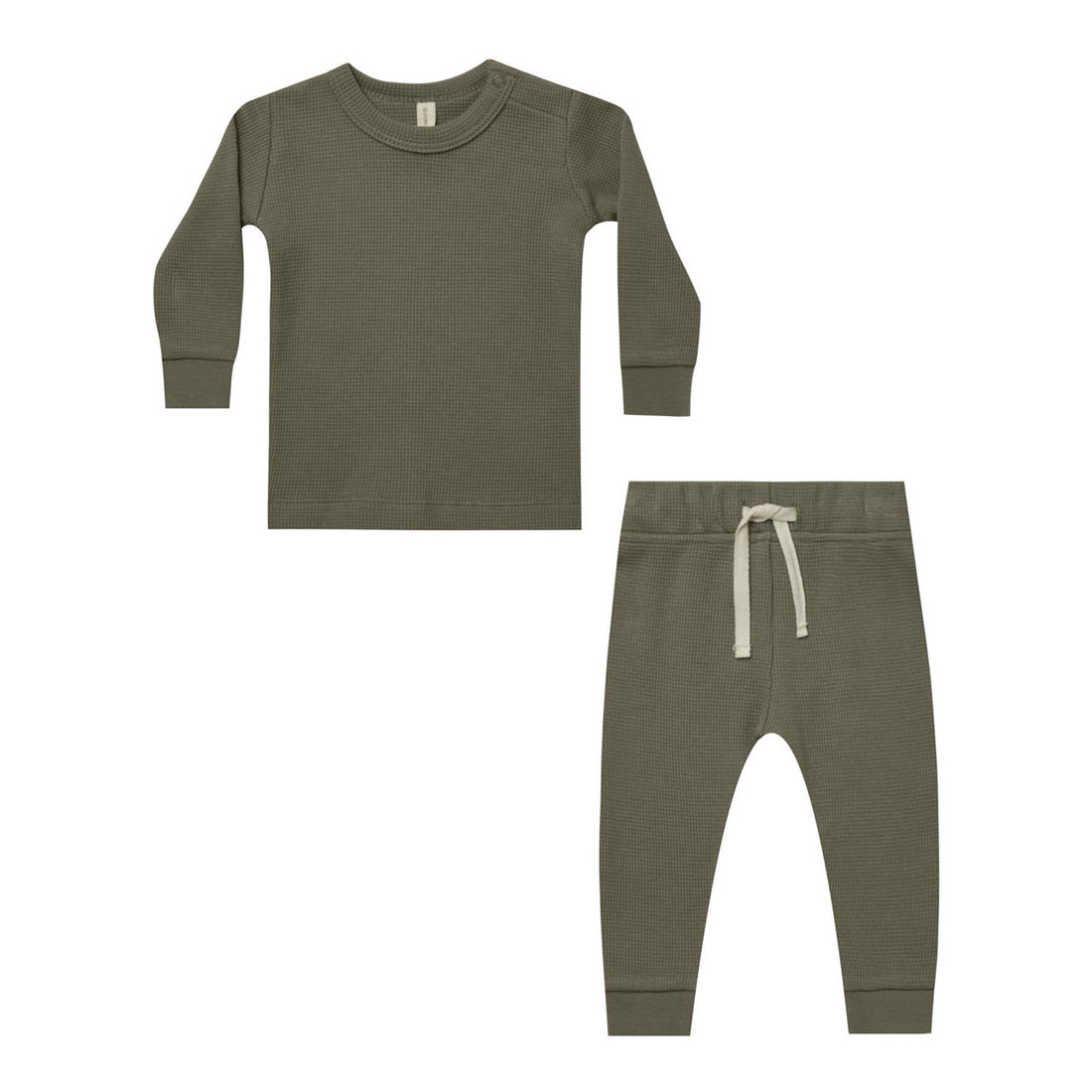 Quincy Mae Forest Waffle Top + Pant Set