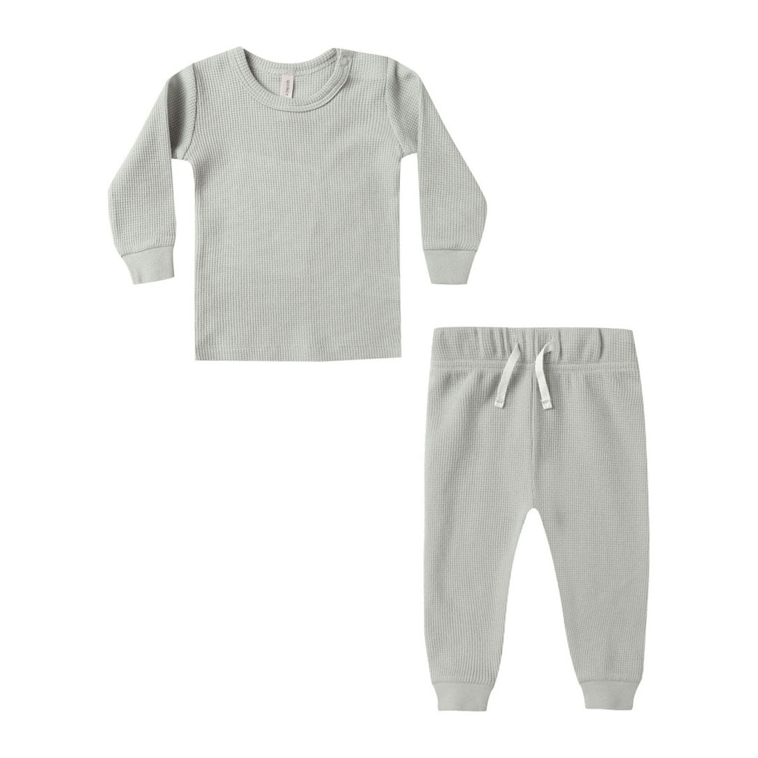 Quincy Mae Sage Waffle Top Pant Set