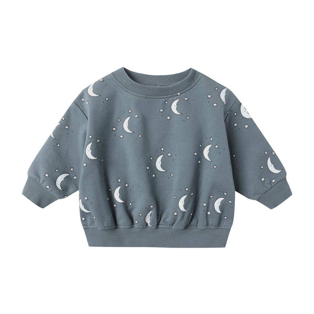 Quincy Mae Silver Moons Relaxed Fleece Sweatshirt