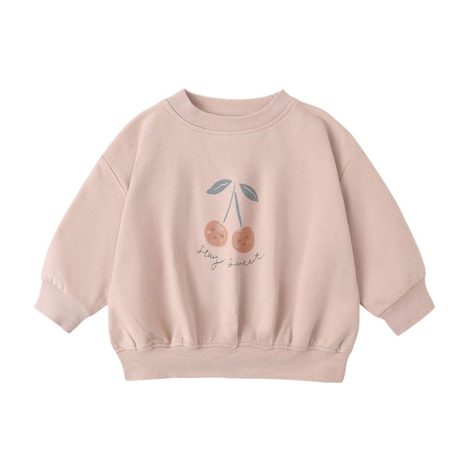 Quincy Mae Cherry Relaxed Sweatshirt