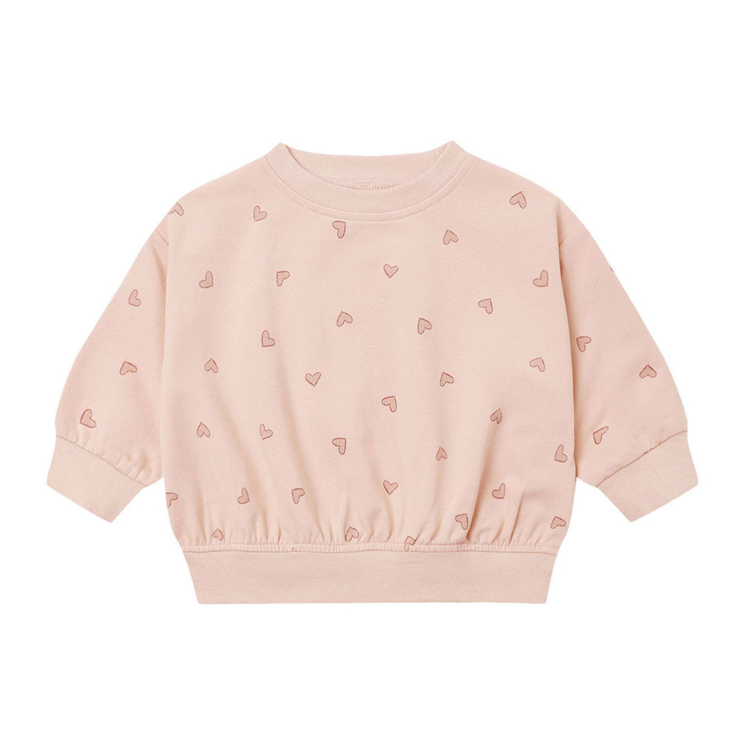 Quincy Mae Hearts Relaxed Sweatshirt