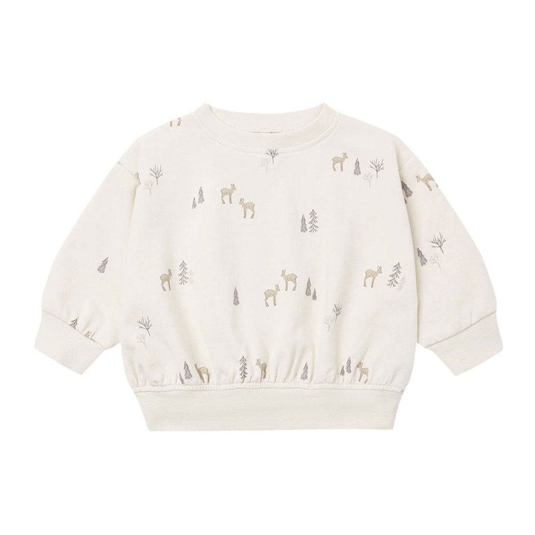 Quincy Mae Deer Relaxed Sweatshirt
