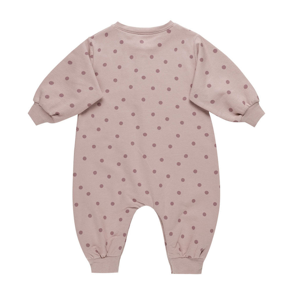 Quincy Mae Polka Relaxed Fleece Jumpsuit