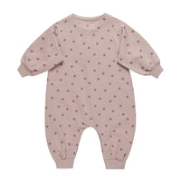 Quincy Mae Polka Relaxed Fleece Jumpsuit
