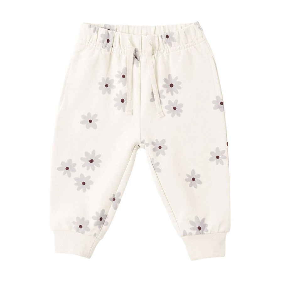 Quincy Mae Blue Daisy Relaxed Fleece Sweatpants