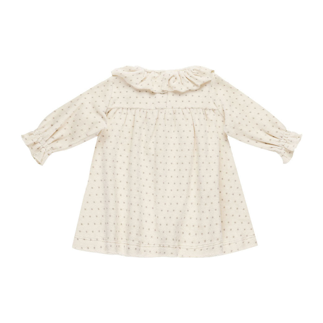 Quincy Mae Polka Dot Velour Baby Dress
