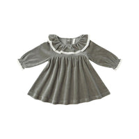 Quincy Mae Forest Velour Baby Dress