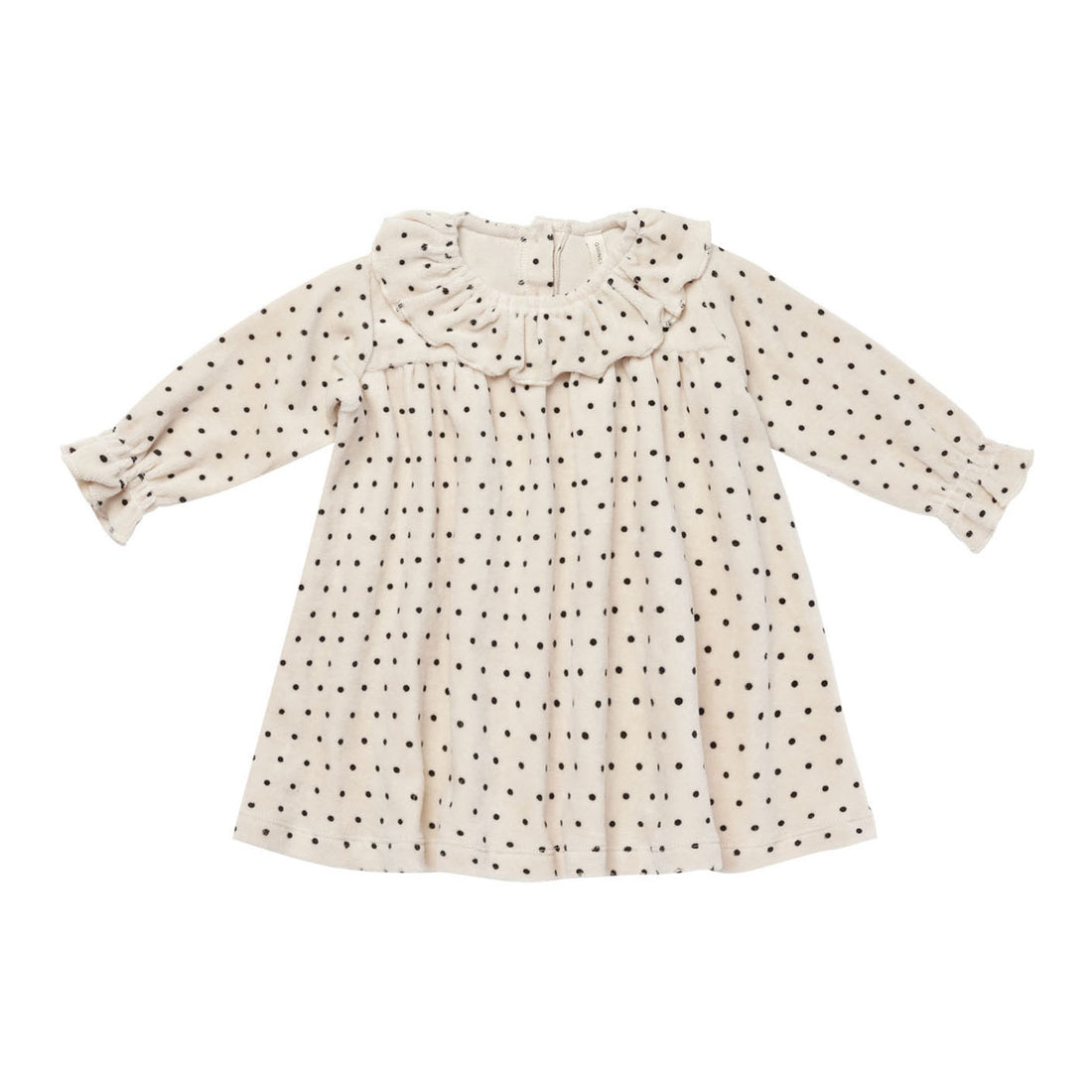 Quincy Mae Polka Dot Velour Baby Dress