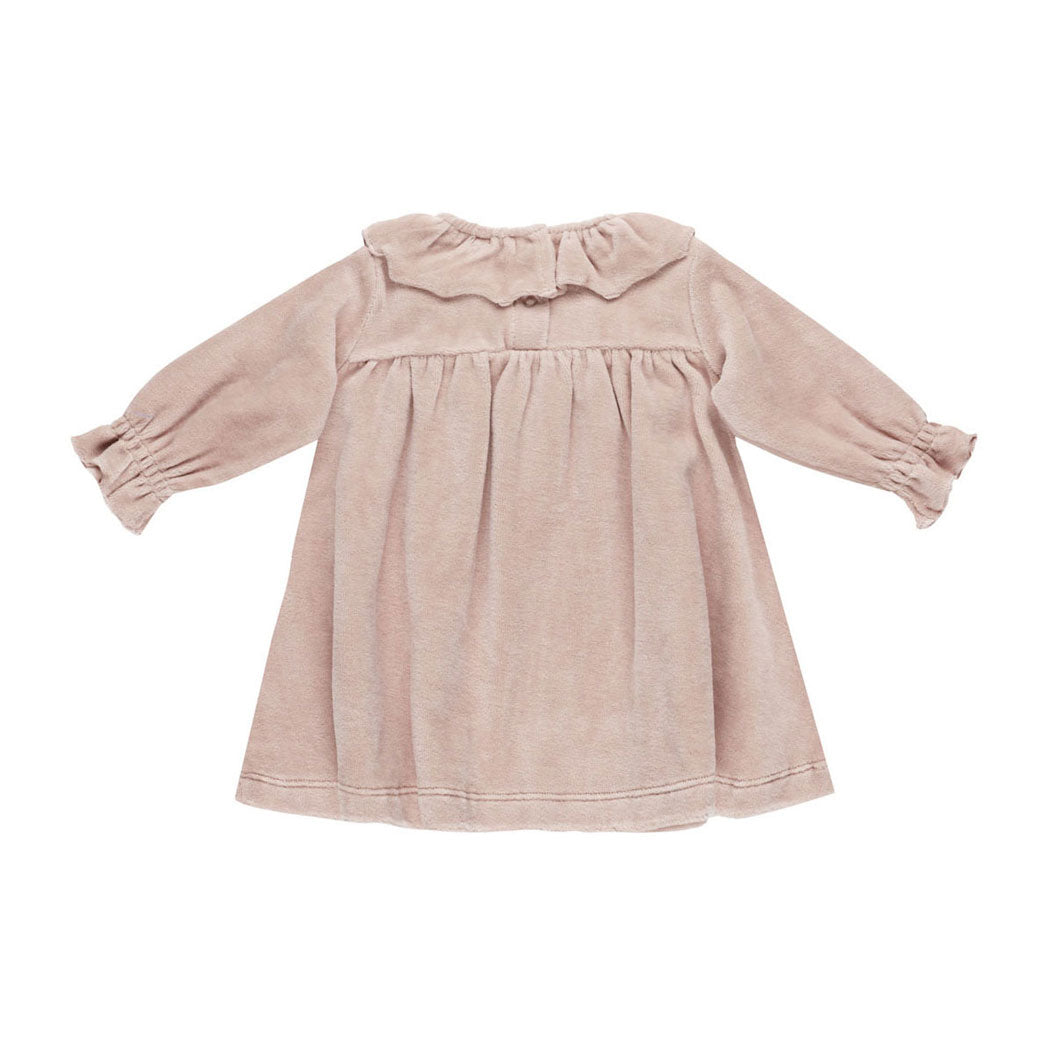Quincy Mae Blush Velour Baby Dress