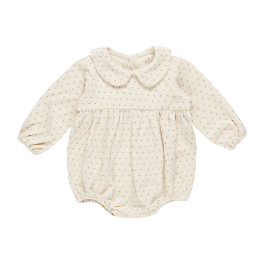 Quincy Mae Polka Dot Peter Pan Romper
