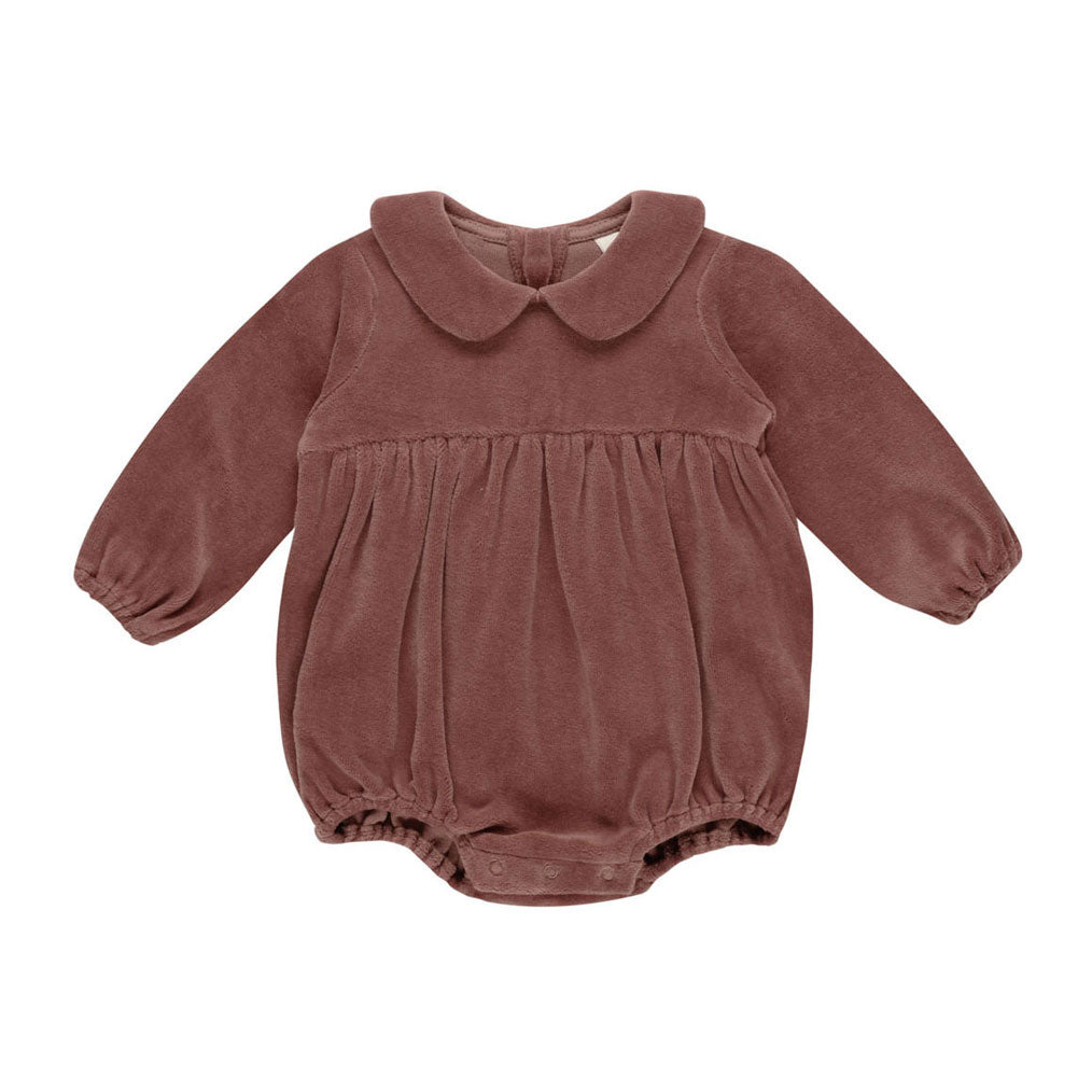 Quincy Mae Cranberry Peter Pan Romper