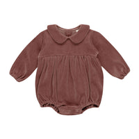 Quincy Mae Cranberry Peter Pan Romper