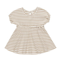 Quincy Mae Latte Stripe Annie Dress