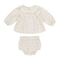 Quincy Mae French Flora Mia Top + Bloomer Set