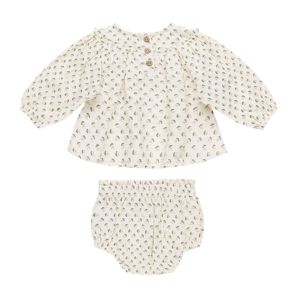 Quincy Mae French Flora Mia Top + Bloomer Set