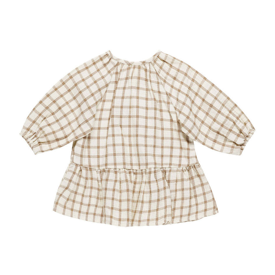 Quincy Mae Cinnamon Plaid Lany Dress