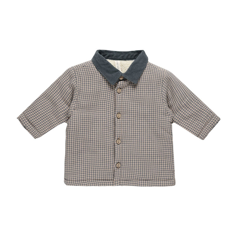 Quincy Mae Indigo Plaid Ford Jacket