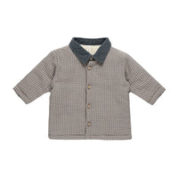 Quincy Mae Indigo Plaid Ford Jacket