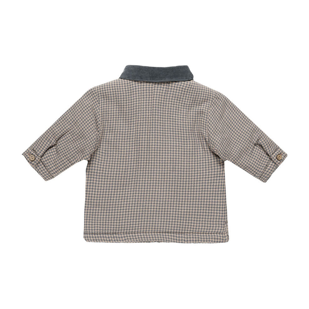 Quincy Mae Indigo Plaid Ford Jacket