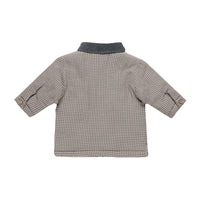 Quincy Mae Indigo Plaid Ford Jacket