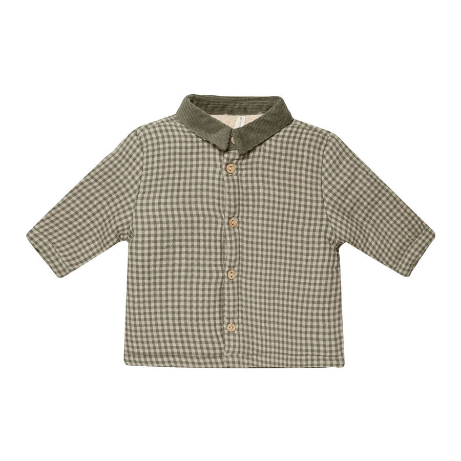 Quincy Mae Forest Micro Plaid Ford Jacket