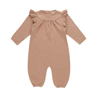 Quincy Mae Heather Rose Long Sleeve Mira Knit Romper