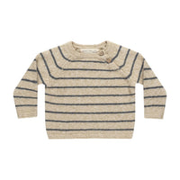 Quincy Mae Indigo Stripe Ace Knit Sweater