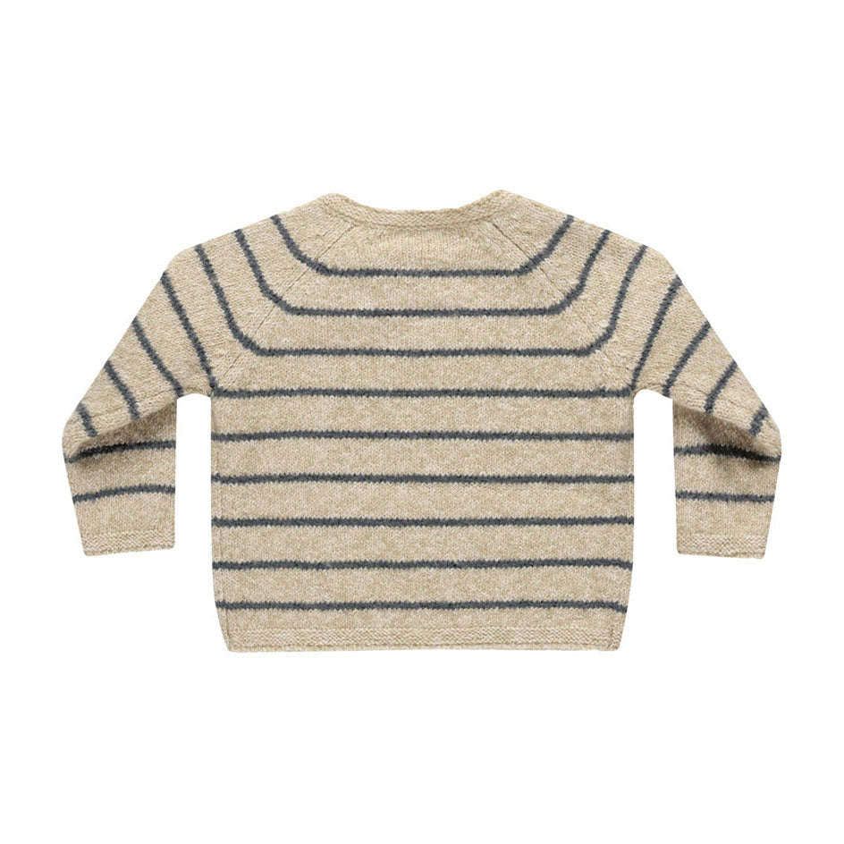 Quincy Mae Indigo Stripe Ace Knit Sweater