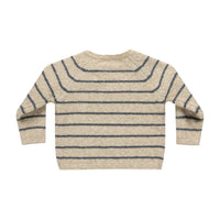 Quincy Mae Indigo Stripe Ace Knit Sweater