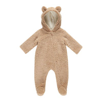 Quincy Mae Beige Bear Jumpsuit
