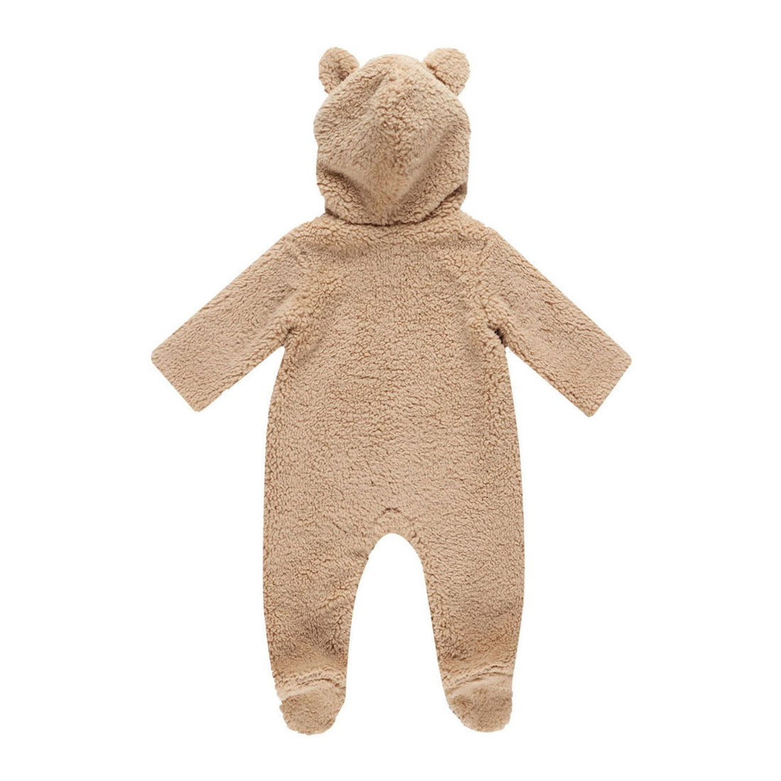 Quincy Mae Beige Bear Jumpsuit