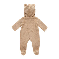 Quincy Mae Beige Bear Jumpsuit
