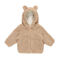 Quincy Mae Beige Bear Jacket