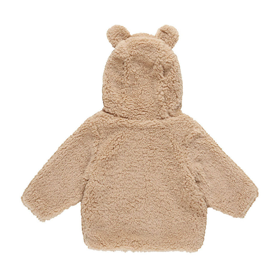Quincy Mae Beige Bear Jacket