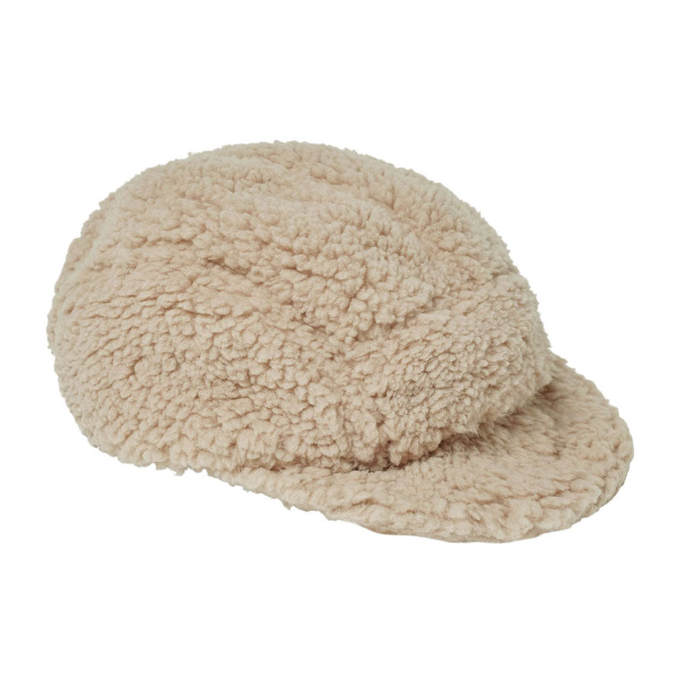 Quincy Mae Sand Sherpa Baby Cap