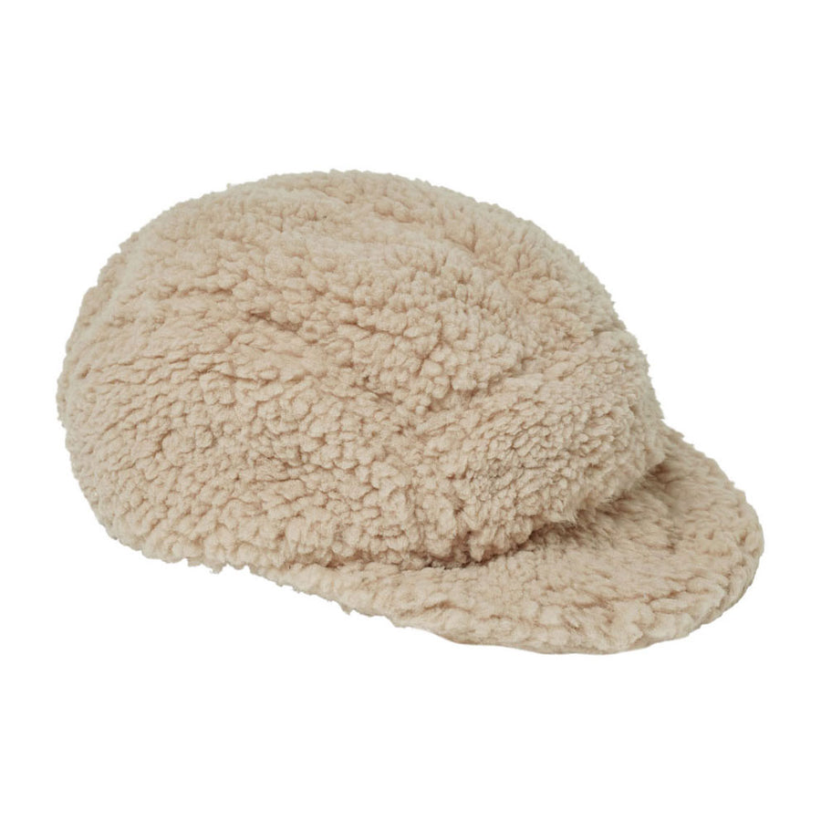 Quincy Mae Sand Sherpa Baby Cap