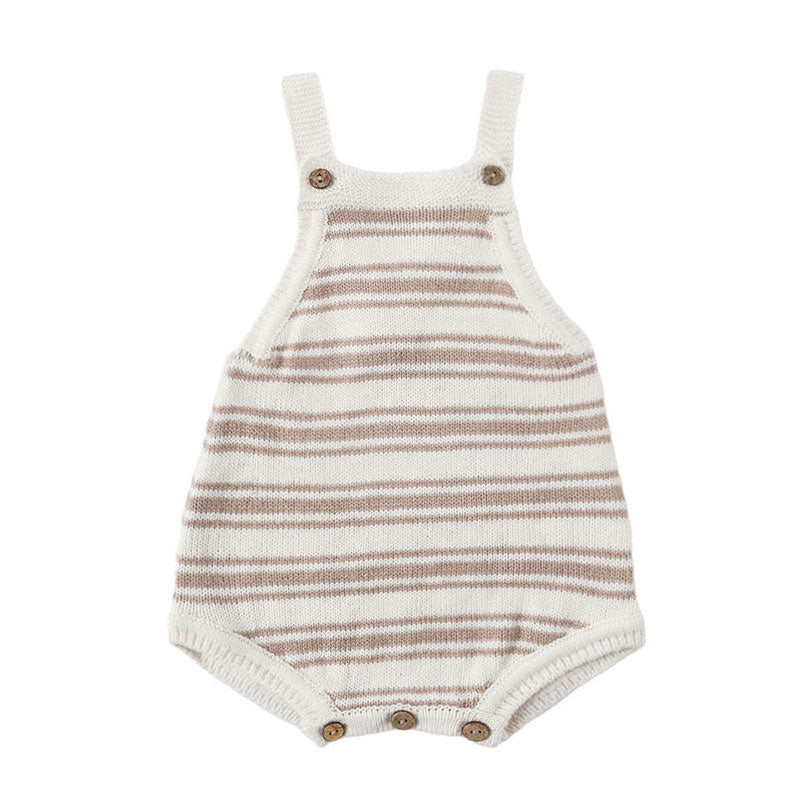Quincy Mae Oat Stripe Tatum Romper