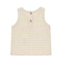 Quincy Mae Yellow Plaid Woven Tank + Short Set