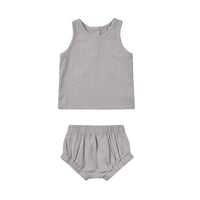 Quincy Mae Periwinkle Woven Tank + Short Set